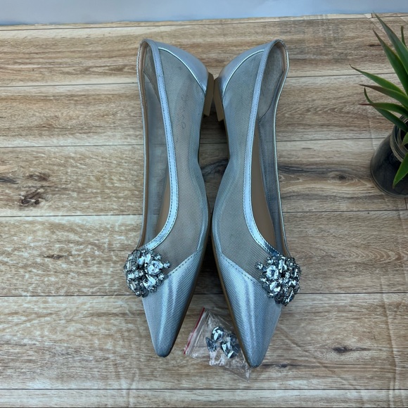 BADGLEY MISCHKA Jeri Embellished Ballet Flat sz 7.5 - Picture 6 of 8